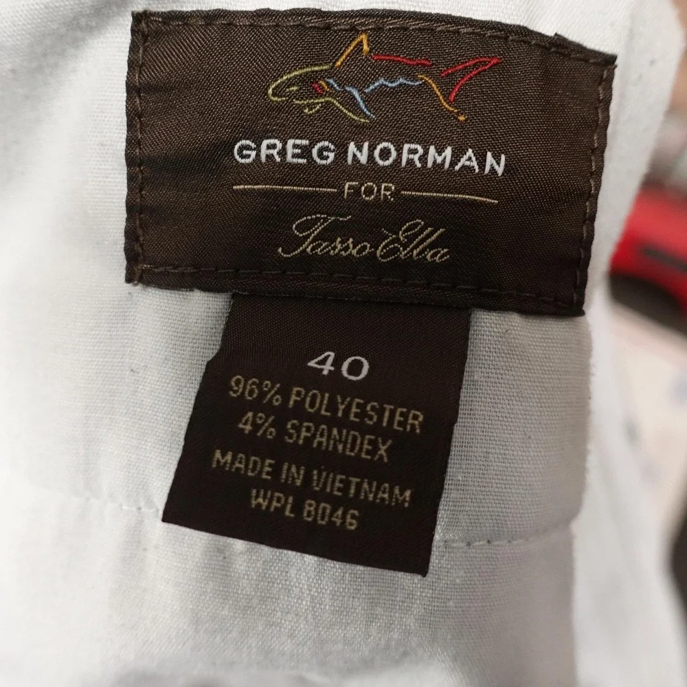 Greg Norman Shorts Mens 40 Gray Plaid Microfiber Stretch 9 Inseam Golf
